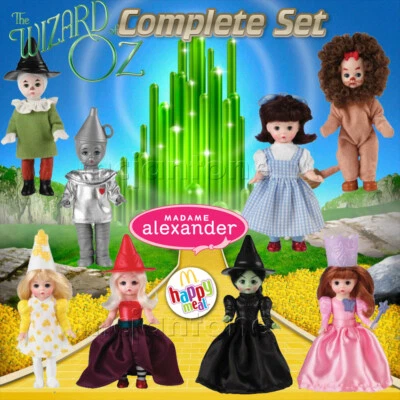 MIP 套装 8 麦当劳 2007 MADAME ALEXANDER 娃娃 WIZARD OF OZ 玩具娃娃 完整 — 第 1/3 张图片