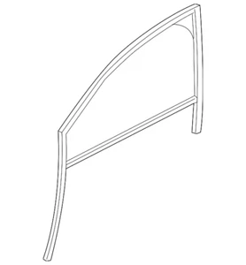 ORIGINAL JAGUAR XF 2016> LH TÜRFENSTER KANALDICHTUNG VORNE T2H42281 (ZULASSUNG SENDEN) - Bild 1 von 1