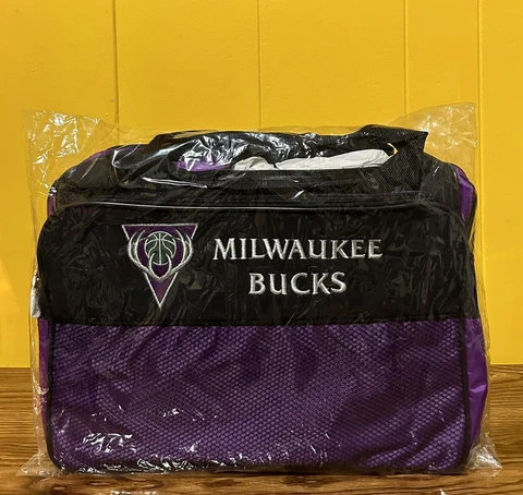 Vintage Milwaukee Bucks Purple Duffel Bag 18”x10”x12 - New Cover