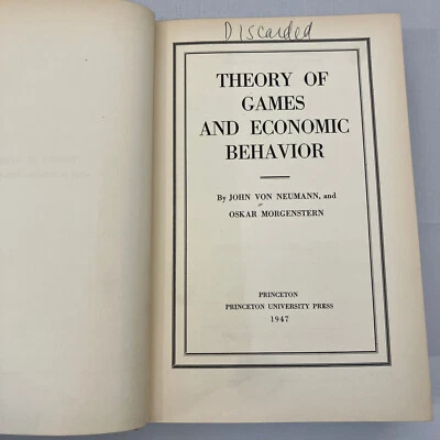 Theory of Games and Economic Behavior Second Ed 1947 Princeton University Press - Image 1 of 4
