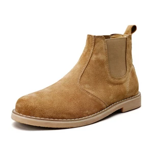 Men's Chelsea Boots Suede Leather Casual Boots for Men - Picture 1 of 16