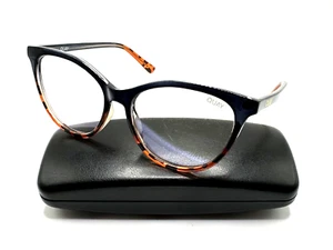 QUAY ALL NIGHTER Black Brown Tortoise Cat Eye Women's Eyeglasses Frames - Picture 1 of 10