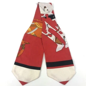 HERMES Ascot Thailand Fashion Accessories Scarf Horse Pattern Necktie silk Red - Picture 1 of 9