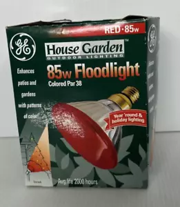 GE Red 85W Outdoor Floodlight Light Bulb PAR38 - Picture 1 of 3