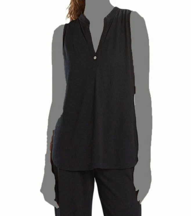$70 N By Natori Mujer Negro Sin Mangas Cuello Muesca Congo Pijama Top Talla M Foto 1 de 1