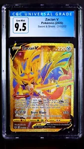 Zacian V Full Art 211/202 Sword Shield Gem Mint CGC 9.5 Gold Secret Rare 2020 - Picture 1 of 2