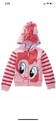FREEZE My Little Pony Pinkie Pie Girls Fleece Hoodie Pink Size 4T New Sealed - Image 1 of 4