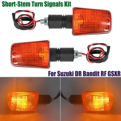 For Suzuki DR350 DR650 DR 125 250 350 650 GSXR 750 1100 SHORT-STEM TURN SIGNAL Foto 1 de 4