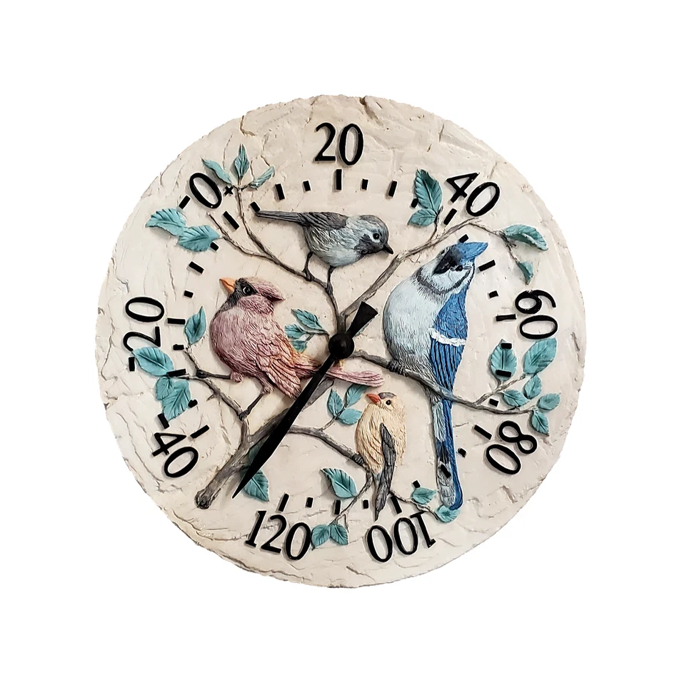 ACU-RITE 12" Outdoor Temperature Analog Clock AS IS - Image 1 of 1