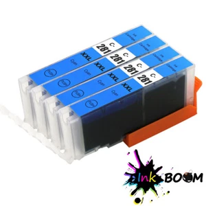 4 cartuchos de tinta cian para CLI-281XXL PIXMA TS6120 TS8120 TS9120 TS9520 - Imagen 1 de 1