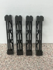 4 Soportes LEGO Perla Gris Oscuro 95347 2x2x10 Viga Triangular Vertical Tipo 4 - Imagen 1 de 1
