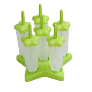 Vassoio portautensili in silicone 6 celle a forma di stella stampi per ghiaccioli fai da te macchina per congelamento - Foto 1 di 8