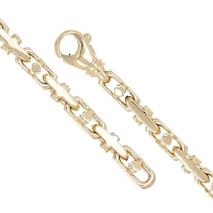 10k Gelbgold massives handgefertigtes modisches Gliederarmband 8" 5,5 mm 26 Gramm - Bild 1 von 4