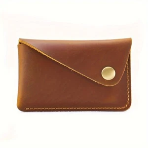 Men Women Real Leather Coins Bag Keys Money Pouch Purse Mini Wallet Pocket Gifts - Picture 1 of 12