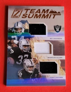 TARJETA JERSEY USADA BO JACKSON #d14/50 MARCUS ALLEN JOSH JACOBS 2021 ZENITH RAIDERS - Imagen 1 de 3