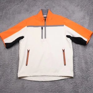 Footjoys Dryjoys Tour XP Chaqueta Para Hombre Mediana Manga Corta Camisa para Vientos Naranja Golf - Imagen 1 de 15