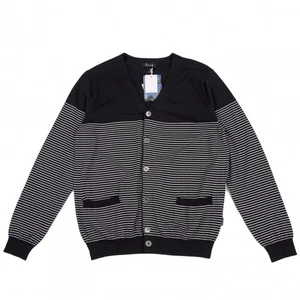 Papas+ Cotton Striped Cardigan Size M(K-121364) - Picture 1 of 12