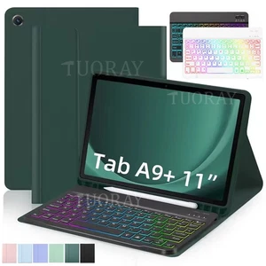 Hülle mit Beleuchtete Tastatur Maus für Samsung Galaxy Tab S9 FE S9 S8 S7 A9+ A8 - Bild 1 von 62
