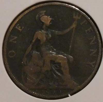 Penny británico - 1899 - Reina Victoria [25] Foto 1 de 2