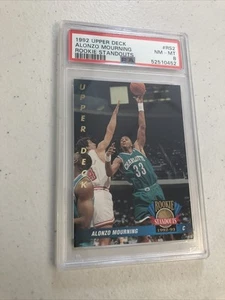 1992 Upper Deck Basketball Alonzo Mourning ROOKIE STANDOUT #2 PSA NM/Mint 8 - Picture 1 of 2