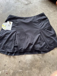 Tail White Label Small Tennis Skort Onyx Black UPF Performance Pickleball 18 NWT - Picture 1 of 3