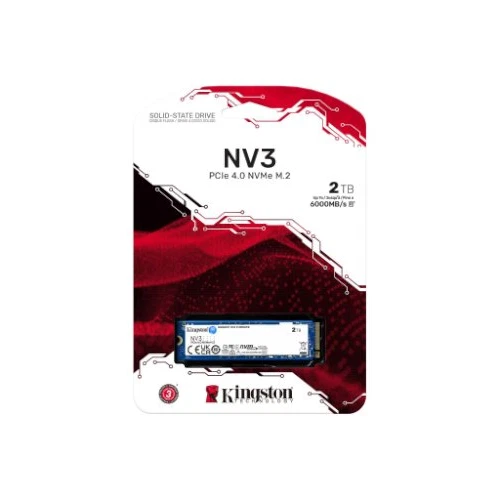 Kingston NV3 2TB NVME GEN 4.0 M.2 2280 5000Mb/s Internal Disk ‎SNV3S/2000G - Image 1 of 1