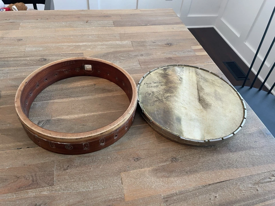 Vtg The Bacon Peerless Banjo Pot Tone Ring Inscribed Head Scotland Variety Hall - Image 1 of 4