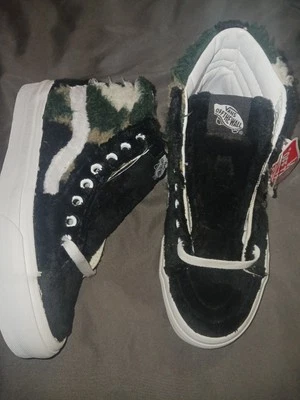 Vans высоты верхний нечеткий камуфляж женщин размер 5,5 новый с Ярлыками - Изображение 1 из 4
