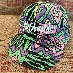 Gorra de béisbol vintage de los años 90 McDonald's con estampado geométrico de neón con cierre a presión Grial - Imagen 1 de 10