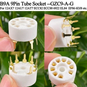10PCS B9A 9pin Tube Socket GZC9-A For ECC82 6DJ8 12AX7 12AU7 6922 EL84 EF86 Tube - Picture 1 of 6
