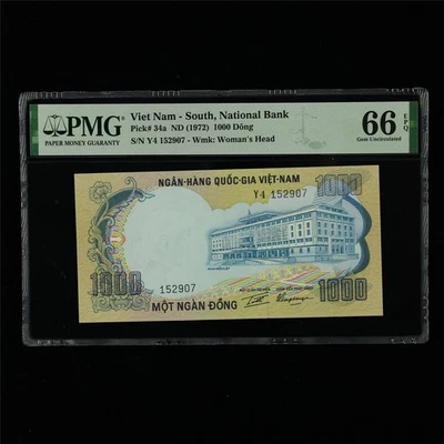 1972 Viet Nam South National Bank 1000 Dong Pick#34a PMG 66 EPQ Gem UNC - Image 1 of 4