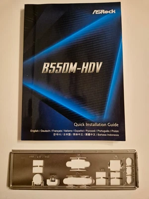 I/O IO Blende Shield für ASROCK B550M-HDV - inkl. Handbuch - Bild 1 von 2