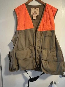 Pella Bird N Lite Hunting Vest Men XXL Blaze Orange Brown Used Good Condition - Picture 1 of 5