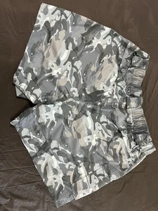 AFTCO Blue/Gray CAMOUFLAGE Stretch Waist 6" ORIGINAL FISHING CARGO SHORTS Sz 36 - Picture 1 of 4