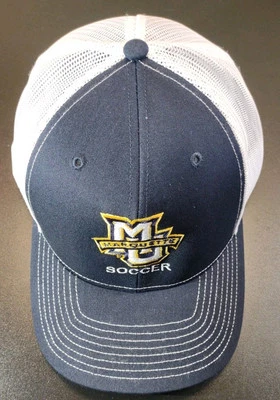 Boné de futebol Marquette University adulto Snap Back malha caminhoneiro águias douradas - Imagem 1 de 4