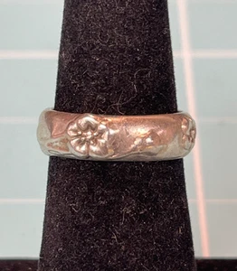 Anello a fascia floreale in argento sterling 925 Tiffany & Co. misura 7,5 - Foto 1 di 7