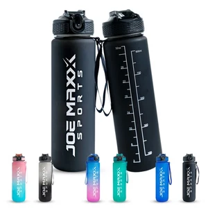 Botella de agua deportiva Joe Maxx 1000 ml a prueba de fugas sin BPA con pajita - gimnasio y aire libre - Imagen 1 de 49
