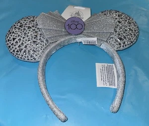 DISNEY 100 Platinum Celebration Ears Cast Exclusive CE Parks Mickey Minnie NIP - Picture 1 of 5
