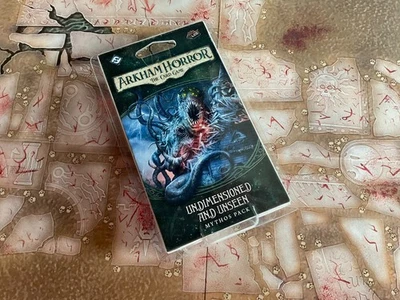Fantasy Flight Arkham Horror The Card Game UNDIMENSIONED AND UNSEEN Mythos Pack - Image 1 of 2
