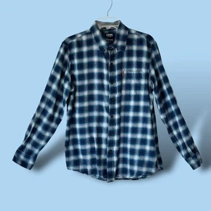 Chaps Herren Langarm Performance Flanell Hemd 100% Baumwolle Large Outdoor - Bild 1 von 8