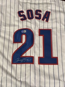 Sammy Sosa Autographed Signed Cubs Jersey #21 Chicago  - Picture 1 of 4