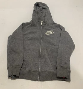 Nike Boy gray Hoodie Zip Up Size 7/L - Picture 1 of 6