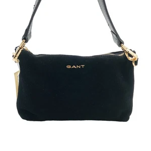 Borsa a tracolla donna GANT nera 100% pelle scamosciata di mucca - Foto 1 di 20