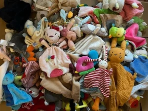 50x Schmusetuch Konvolut Set Kuscheltuch Baby Schnuffeltuch Greifling Rassel - Bild 1 von 6