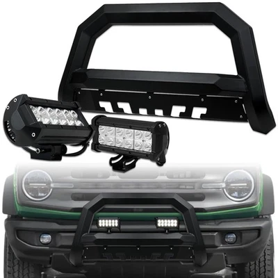 TLAPS For 07-21 Tundra/Sequoia Matte Blk AVT Angular Bull Guard+36W CREE LED Bar Foto 1 de 4