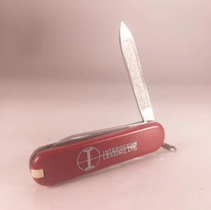 Victorinox Swiss Army 58mm Classic Red INTEROCEAN LEASING Logo - Picture 1 of 5