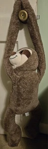 Vintage Hugfun Plush Sloth Stuffed Animal Toy Brown Tan Soft & Cuddly Large 24" - Picture 1 of 7