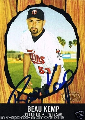 BEAU KEMP SIGNED 2003 BOWMAN HERITAGE FIRST CARD ~AUTHENTIC/ JSA (SPENCE) - Image 1 of 2