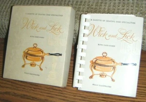 1954 WICK AND LICK COOKBOOK WITH BOX Chafing Dish Specialities Ruth Chier Rosen  - Picture 1 of 1