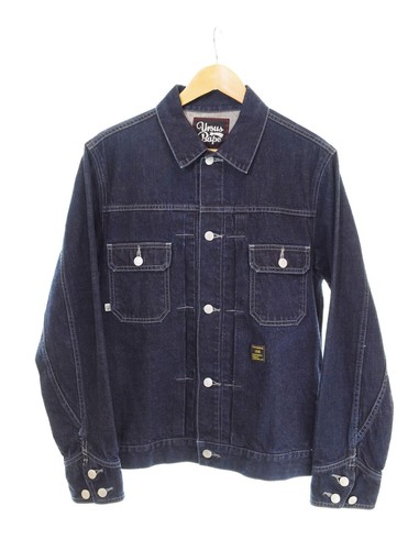 A BATHING APE (BAPE) Giacca Denim A BATHING APE Ursus Bape Blu Taglia L Qualità Condizione AB